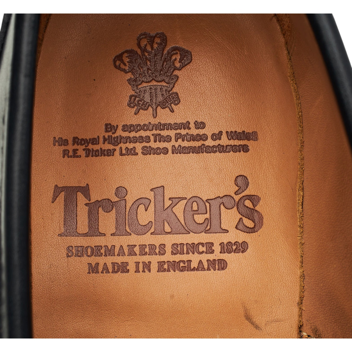 'James' Black Leather Loafers UK 7