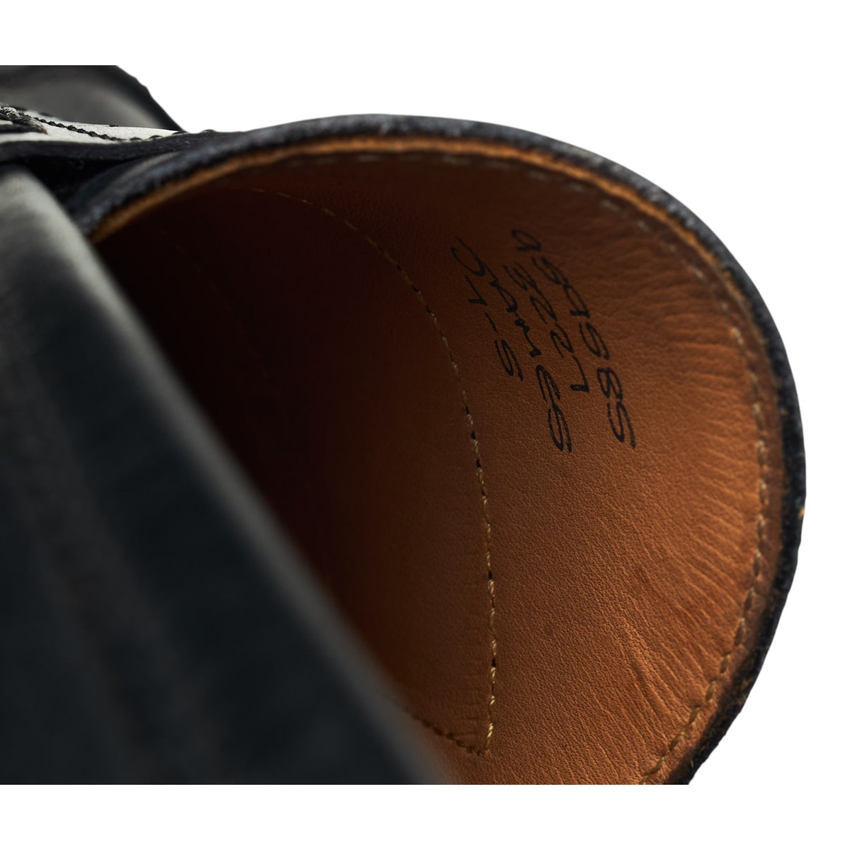 'James' Black Leather Loafers UK 7