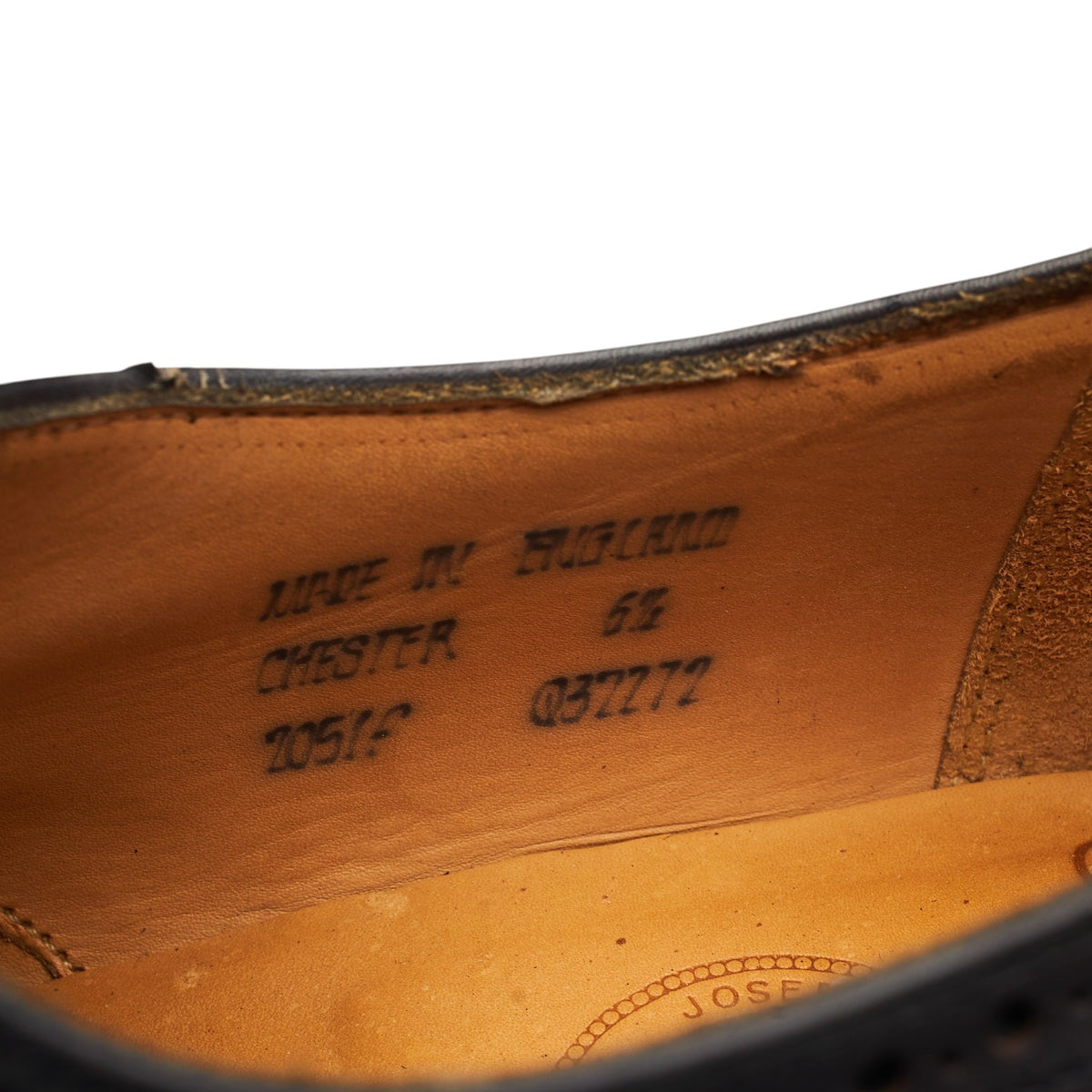 'Chester' Dark Grey Leather Brogue Slip On Loafers UK 6.5 F