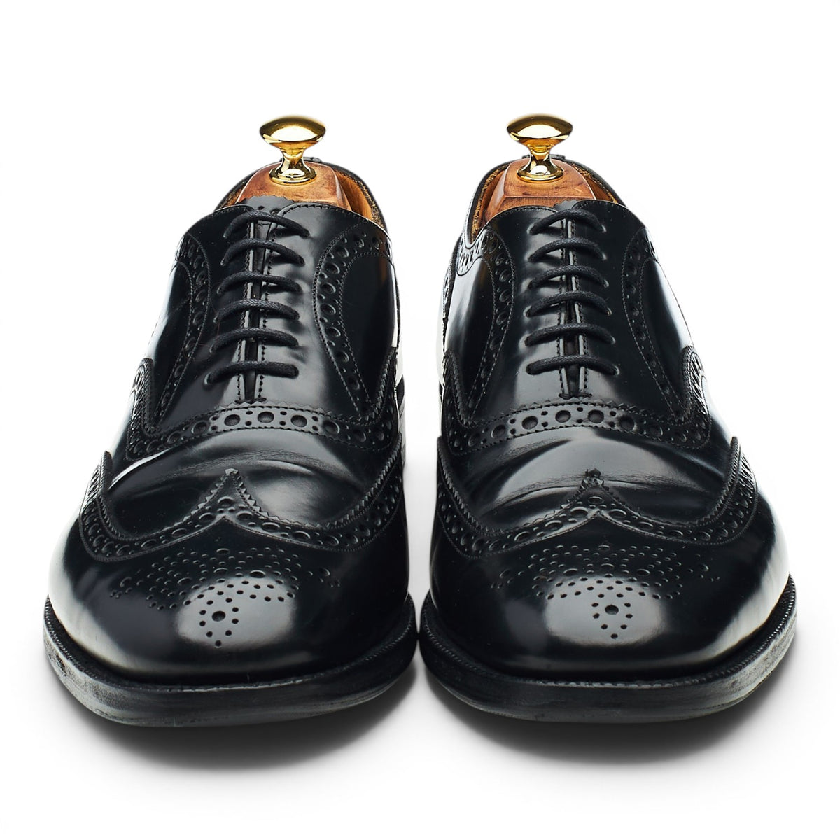 'Burwood' Black Leather Oxford Brogues UK 11 G