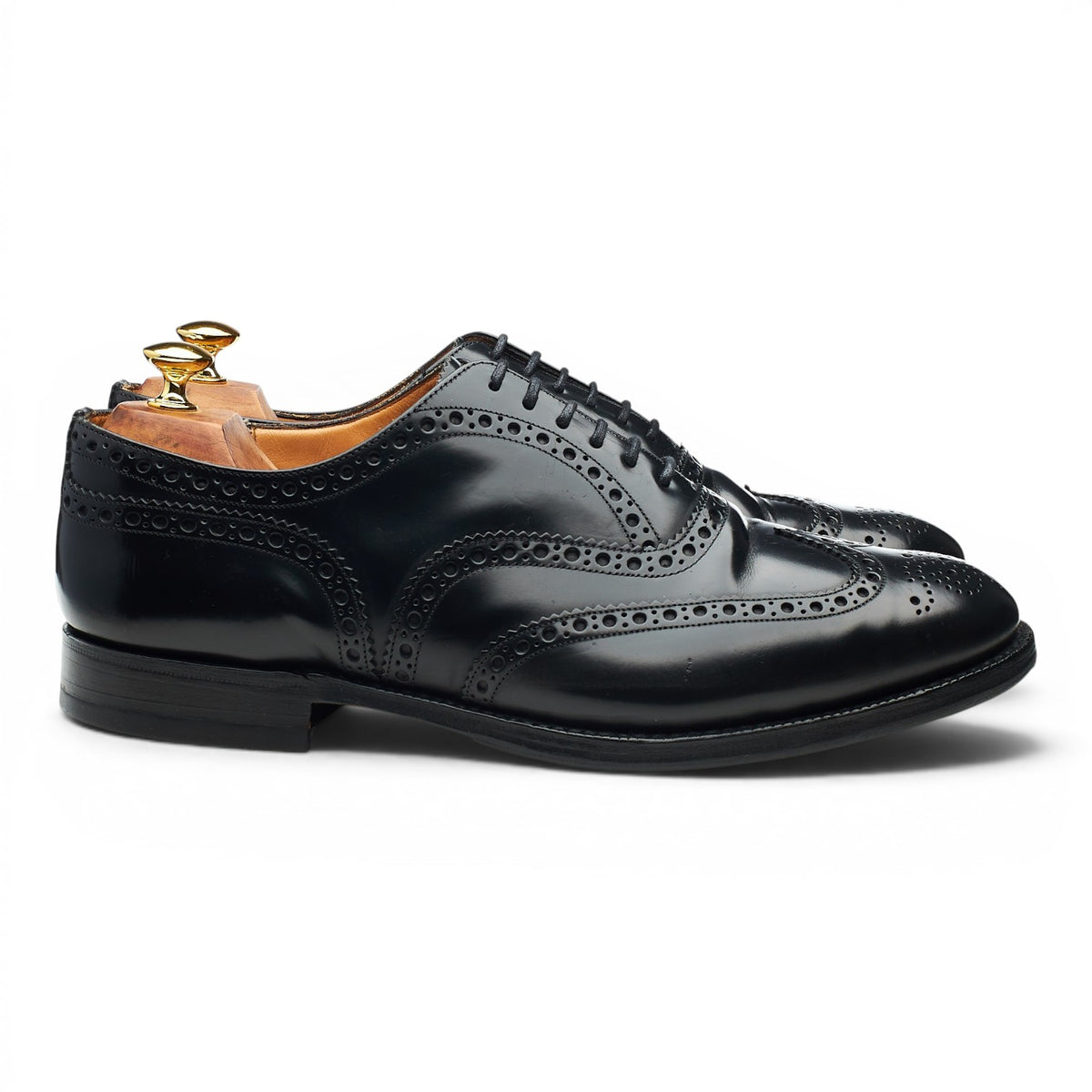 'Burwood' Black Leather Oxford Brogues UK 11 G