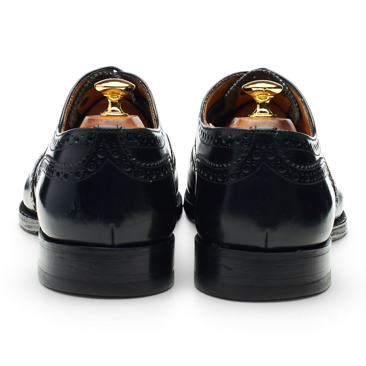 'Burwood' Black Leather Oxford Brogues UK 11 G