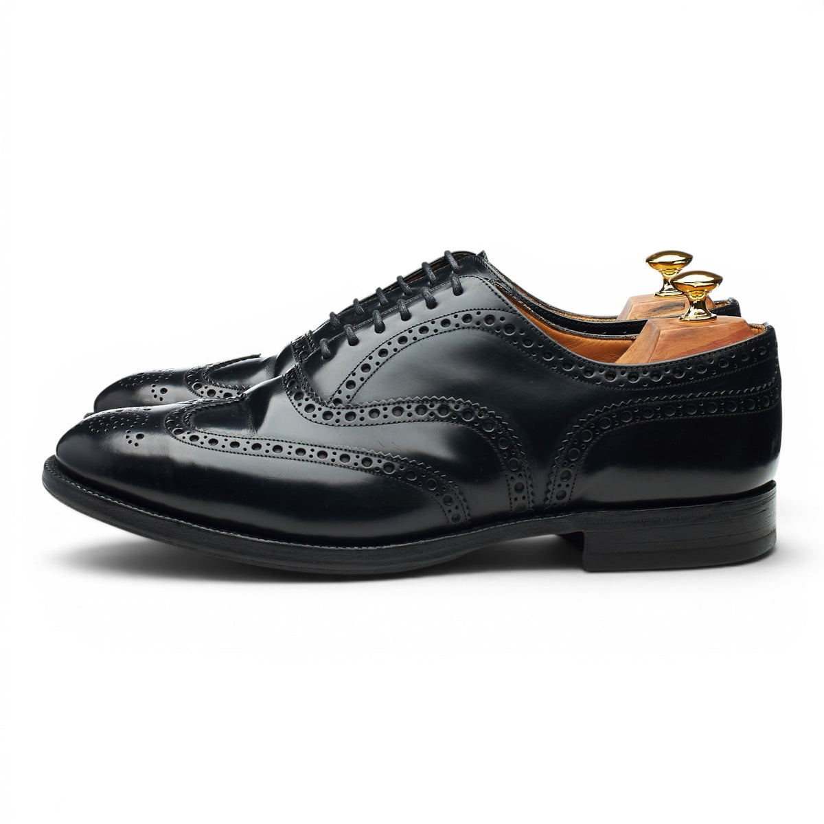 'Burwood' Black Leather Oxford Brogues UK 11 G