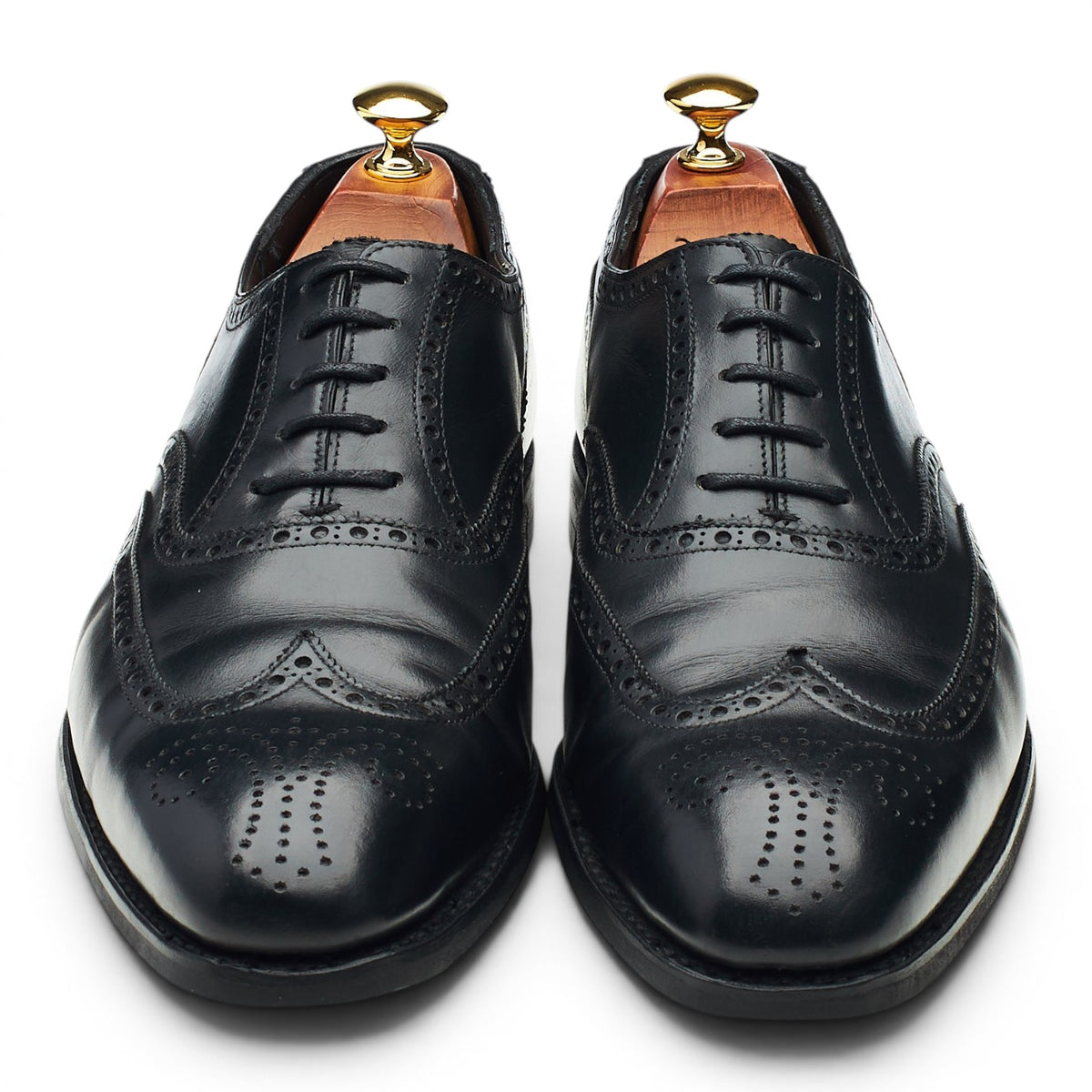 'Clifford' Black Leather Oxford Brogues UK 9 E