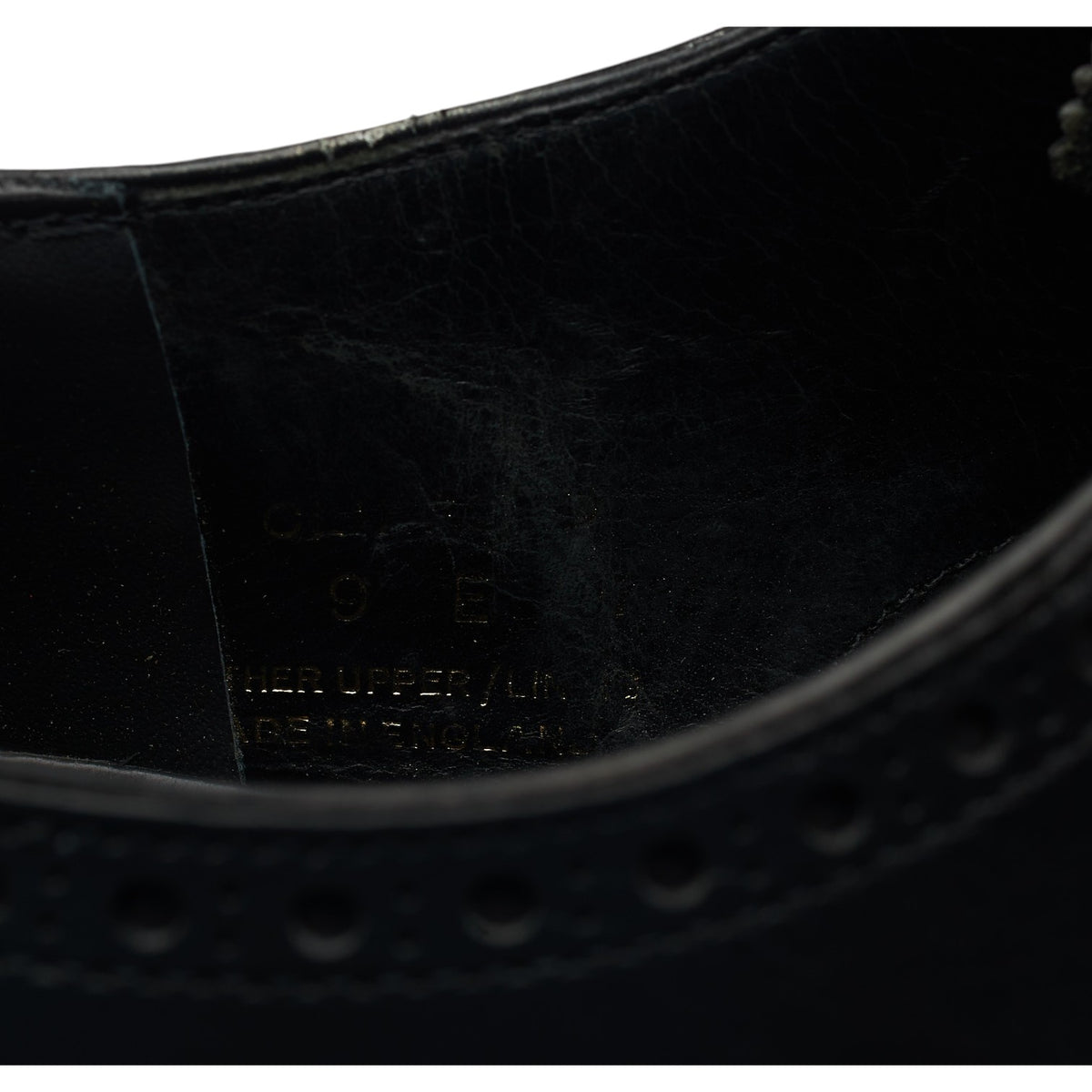 'Clifford' Black Leather Oxford Brogues UK 9 E