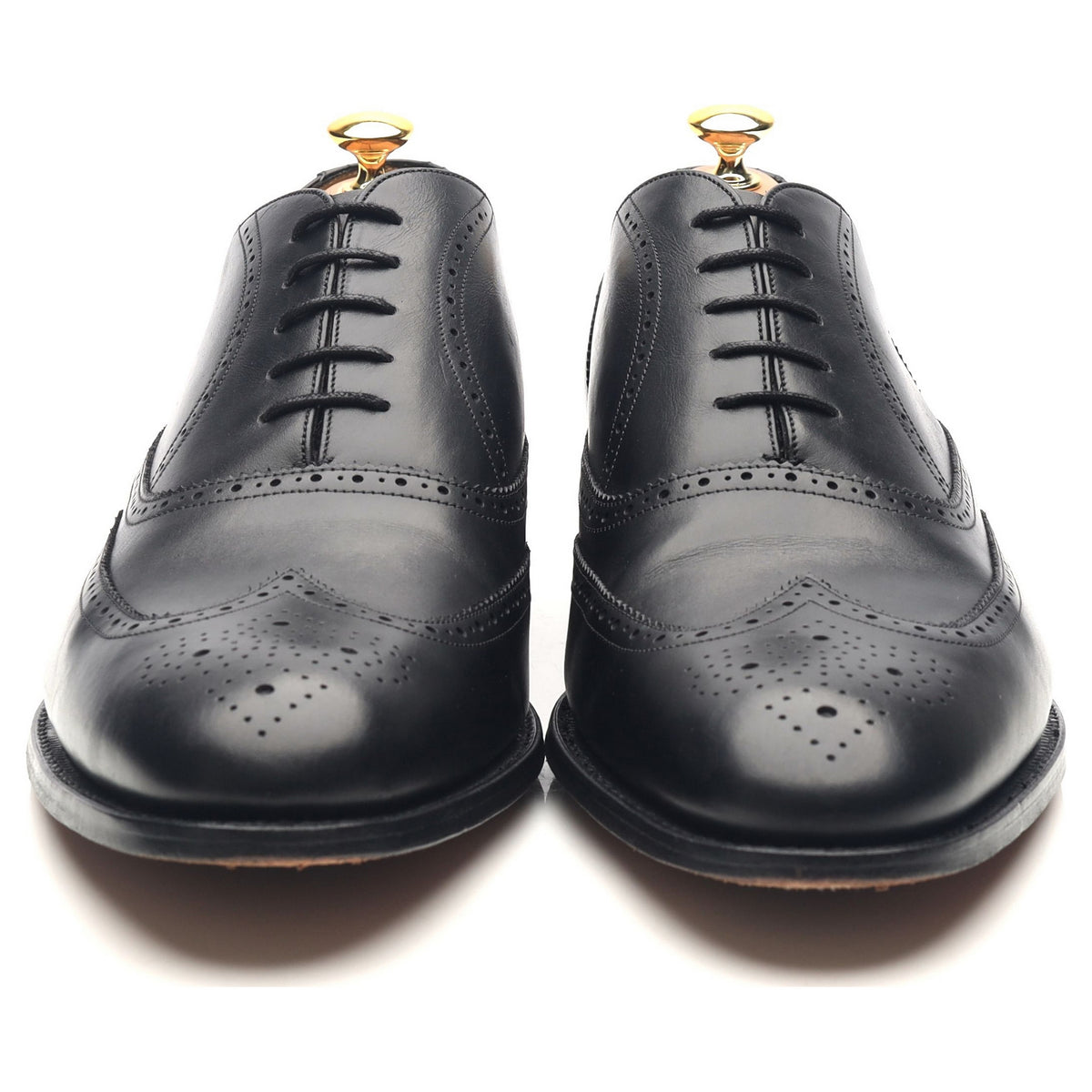 &#39;Newport&#39; Black Leather Brogues UK 12 G