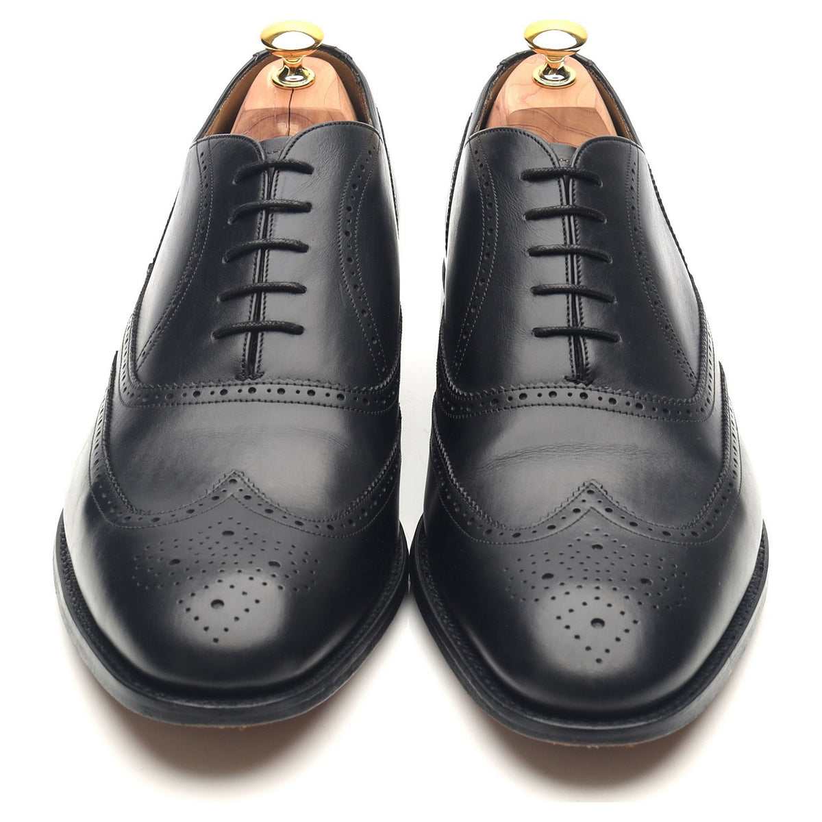 &#39;Newport&#39; Black Leather Brogues UK 12 G