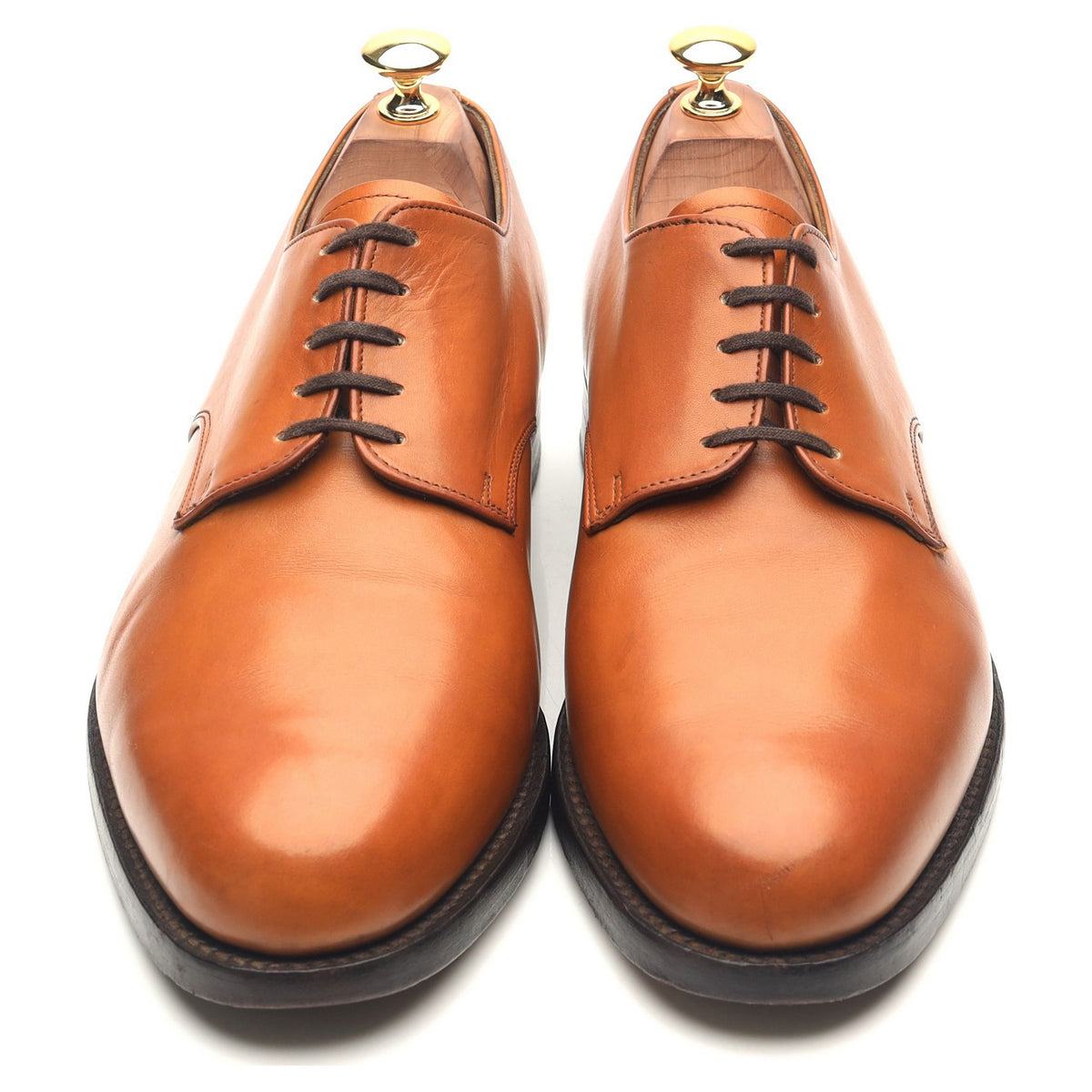 &#39;Harewood&#39; Tan Brown Leather Derby UK 9.5 FX