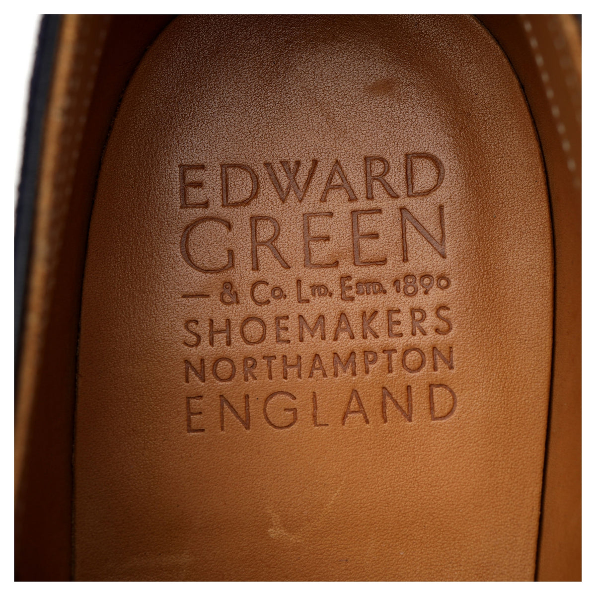 &#39;Dover&#39; Navy Blue Suede Split Toe Derby UK 9 E