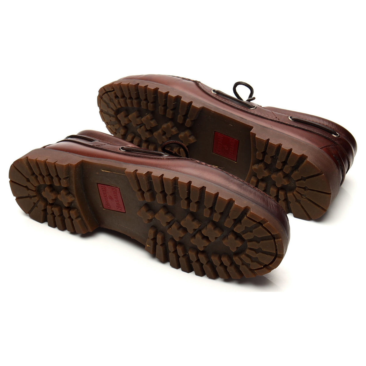 &#39;Cutter&#39; Brown Leather Boat Shoes UK 13