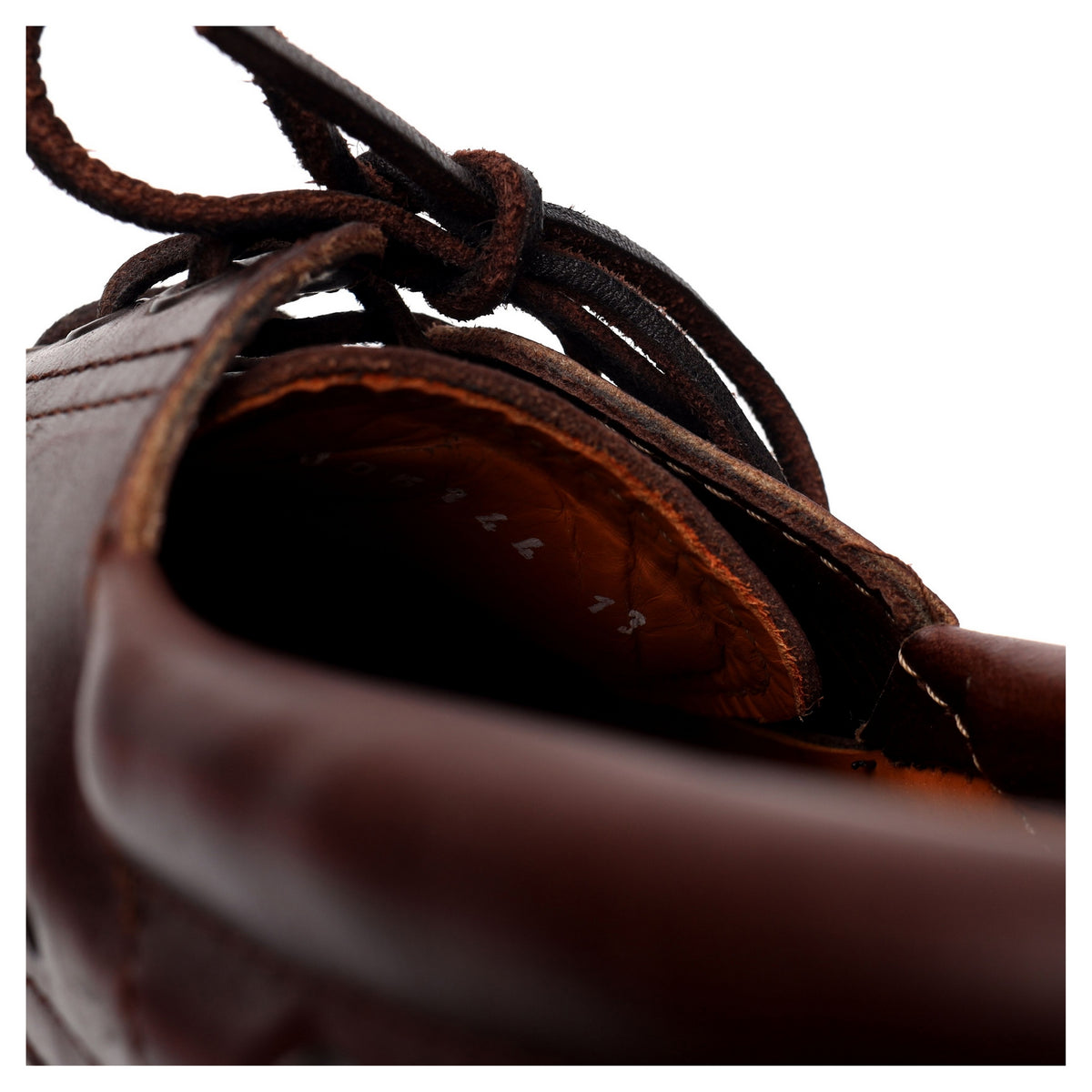 &#39;Cutter&#39; Brown Leather Boat Shoes UK 13