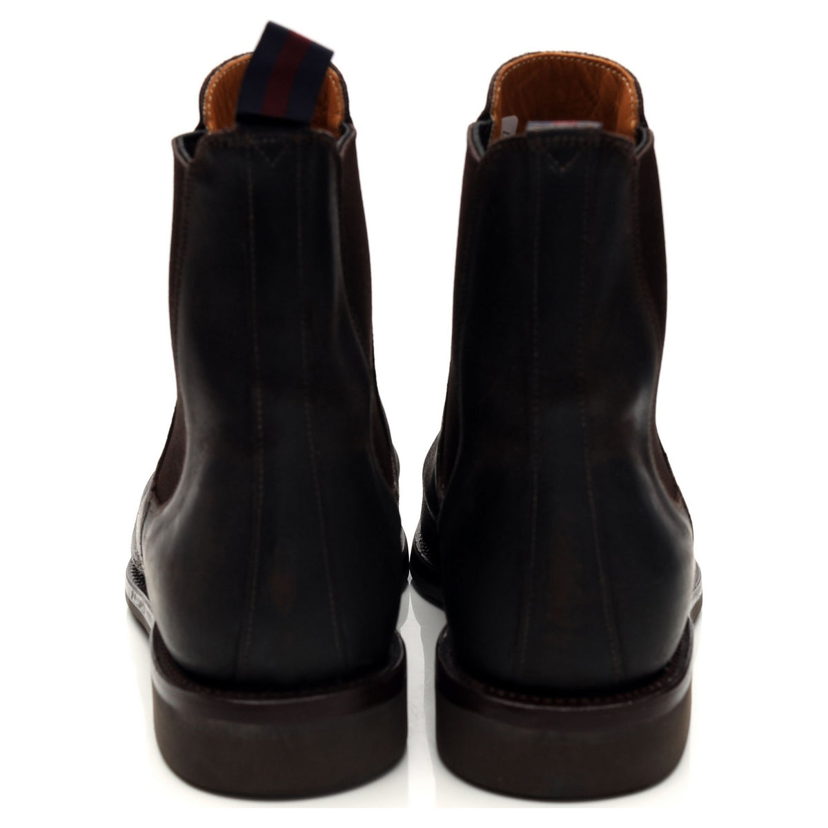 &#39;Liam&#39; Dark Brown Waxy Suede Chelsea Boots UK 11