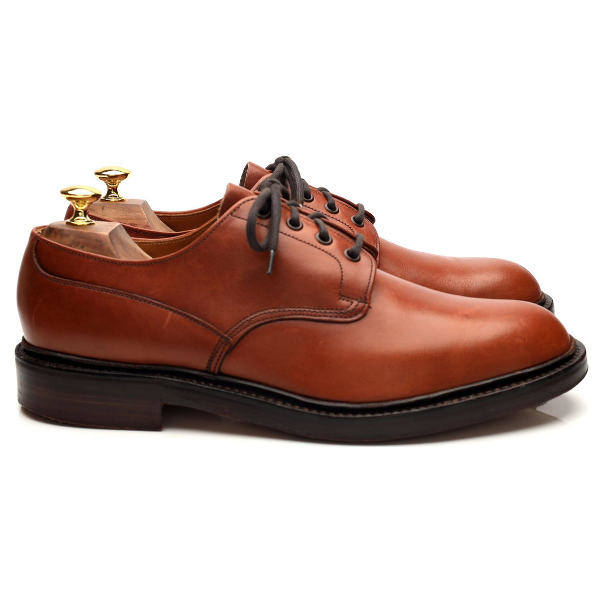 &#39;Malton&#39; Tan Brown Leather Derby UK 10