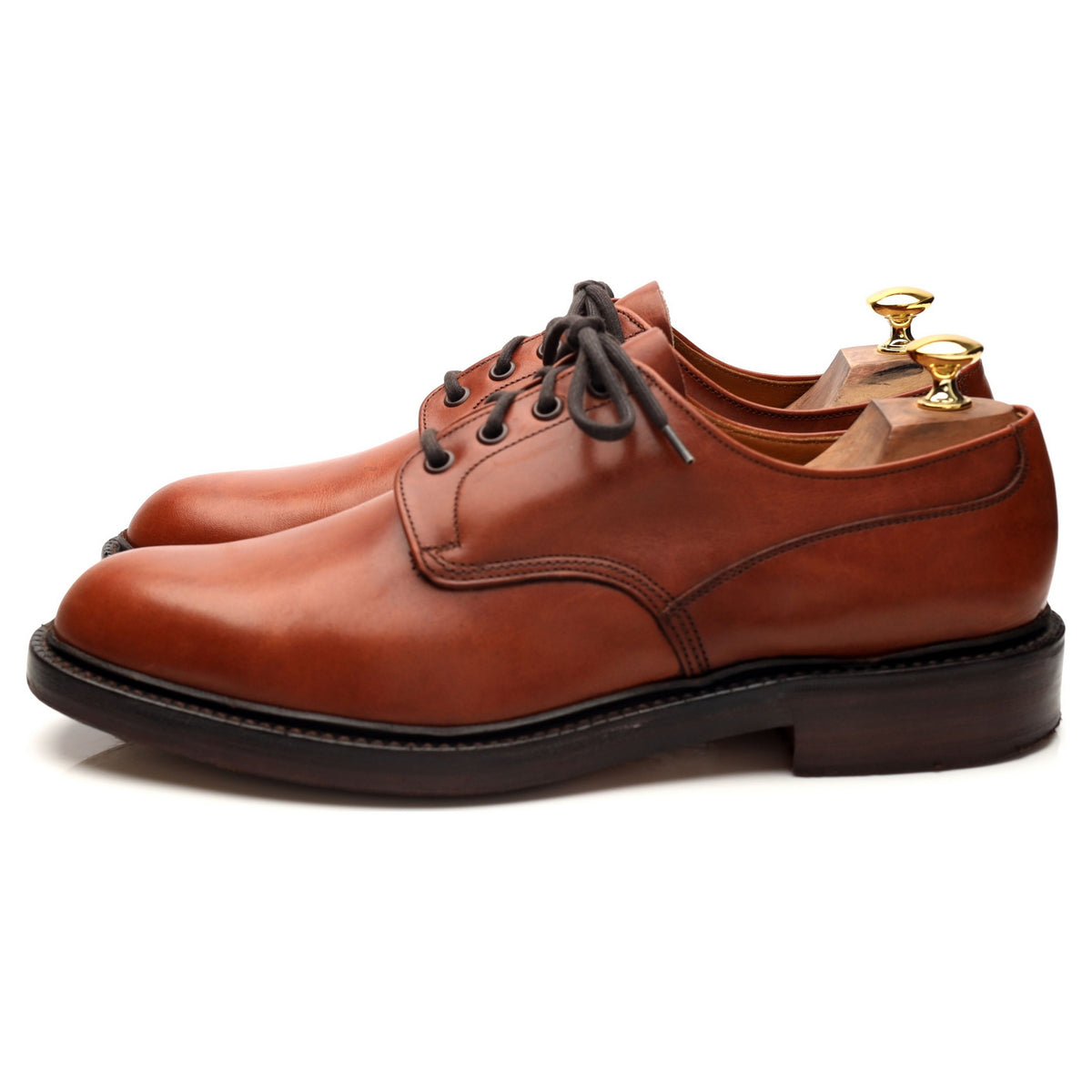 &#39;Malton&#39; Tan Brown Leather Derby UK 10