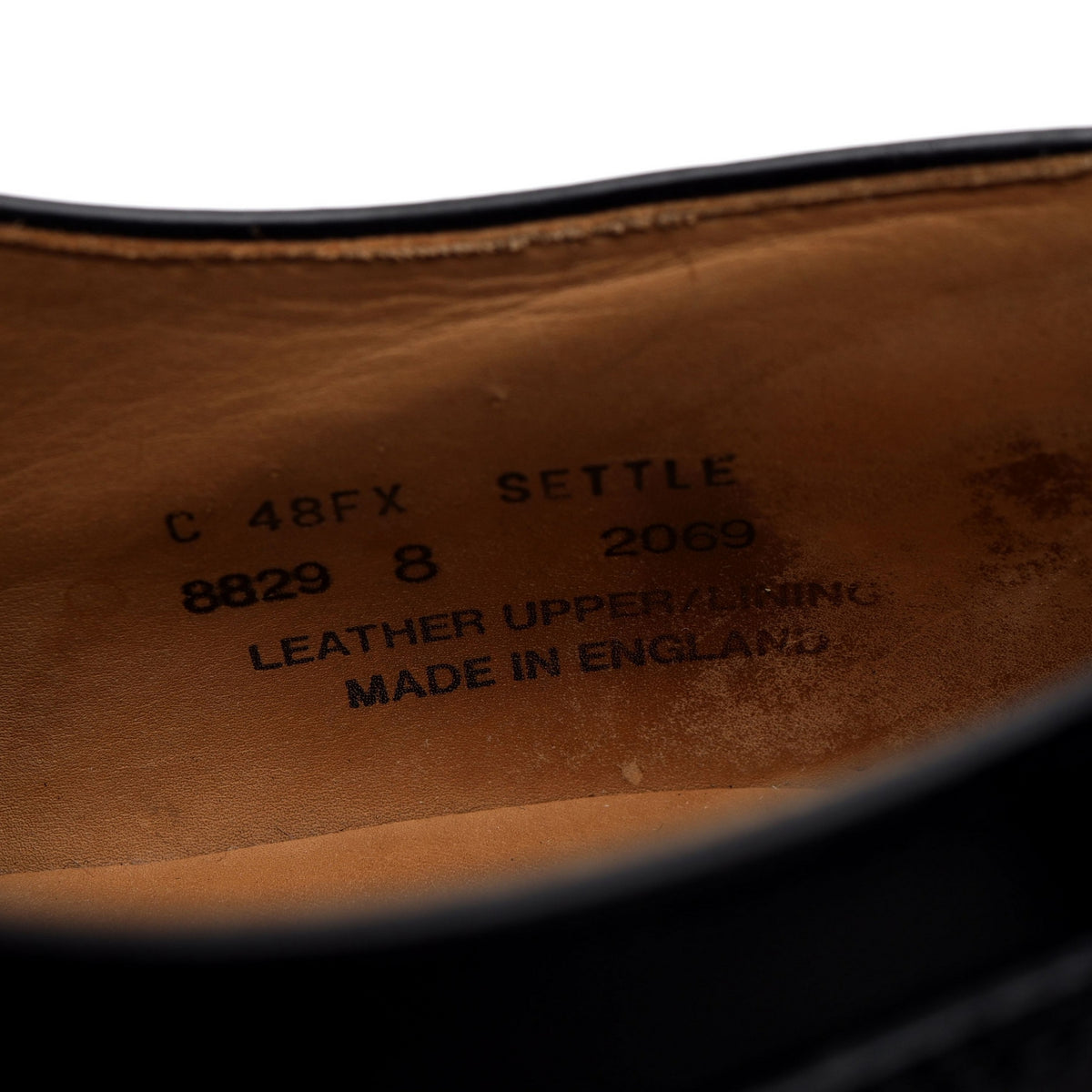 &#39;Settle&#39; Black Leather Oxford UK 8 FX