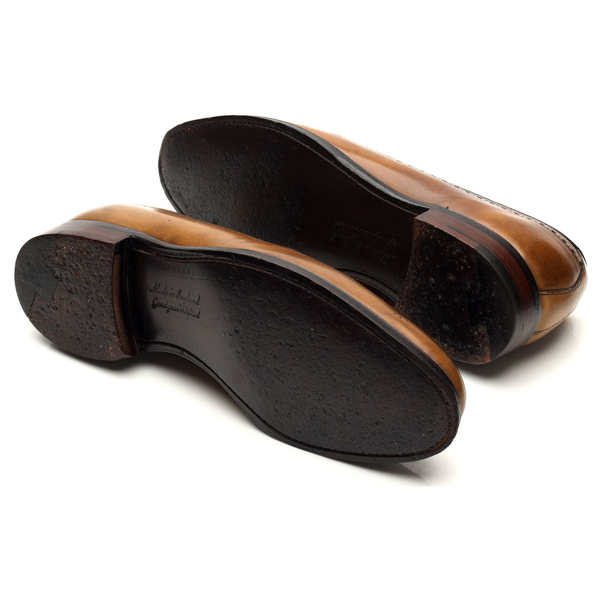 &#39;Frederick&#39; Brown Leather Tassel Loafers UK 6 F