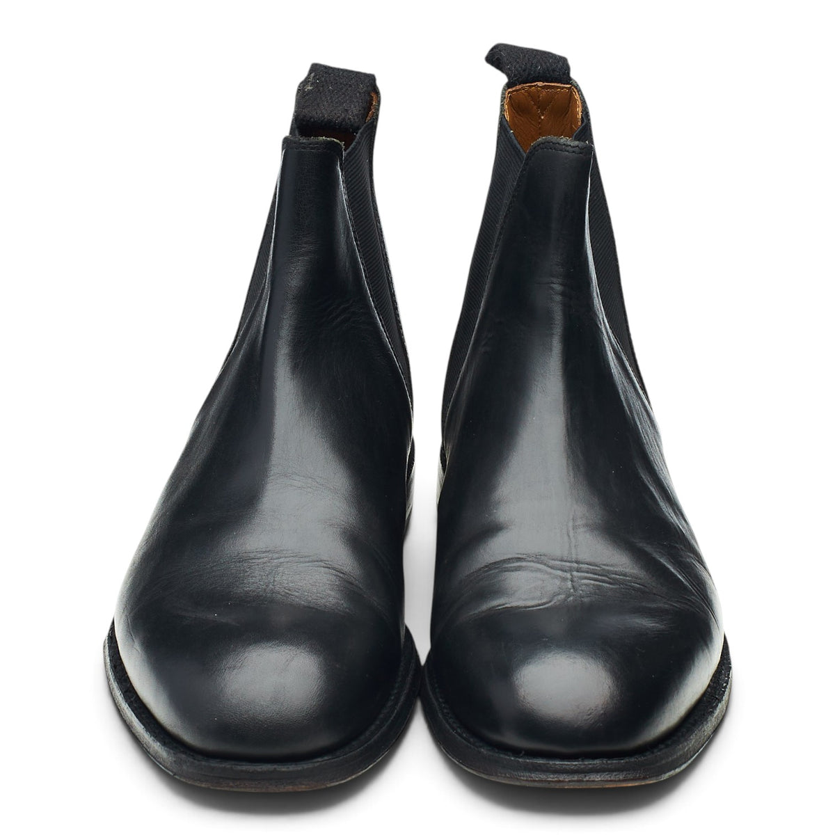 'Nolan' Black Leather Chelsea Boots UK 7 F