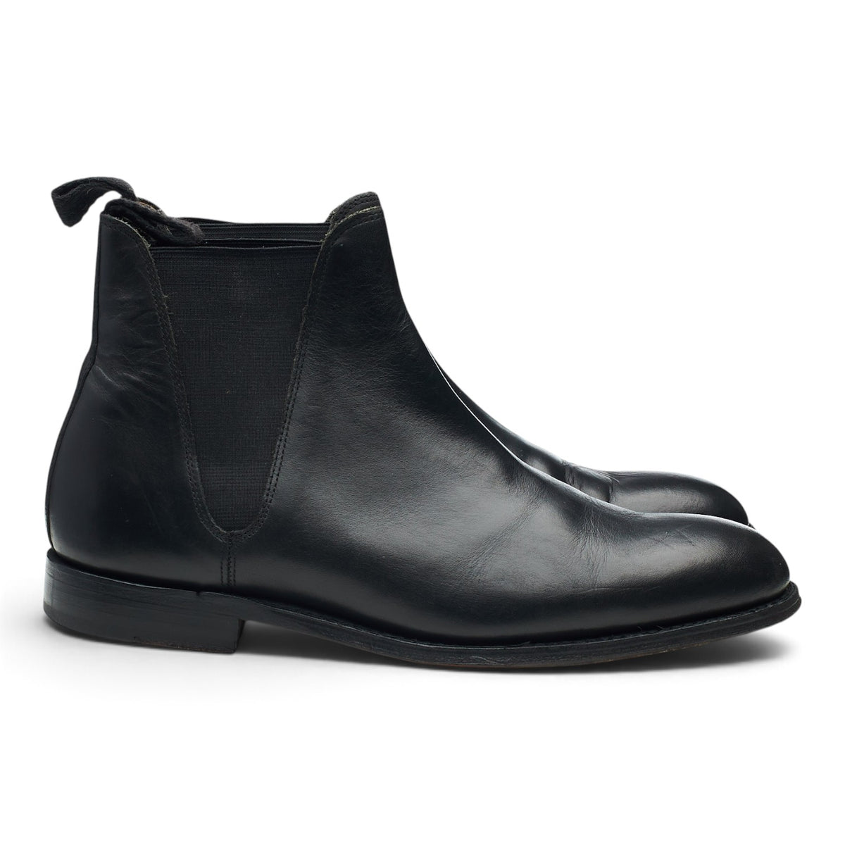 'Nolan' Black Leather Chelsea Boots UK 7 F