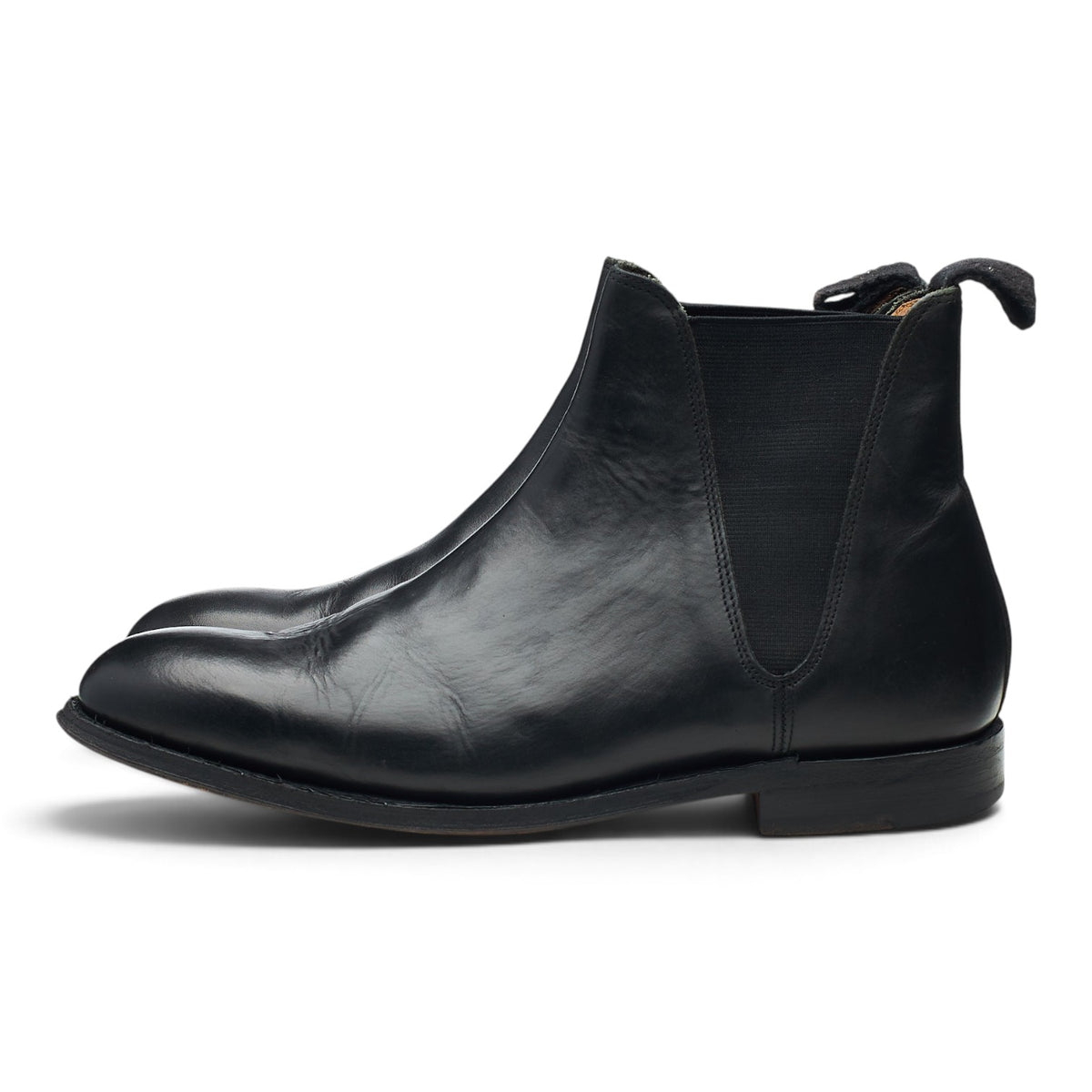 'Nolan' Black Leather Chelsea Boots UK 7 F