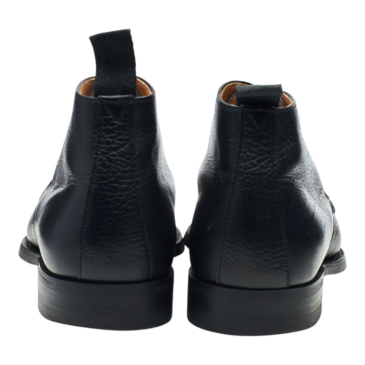 'Jackie' Black Grain Leather Chukka Boots UK 8 F