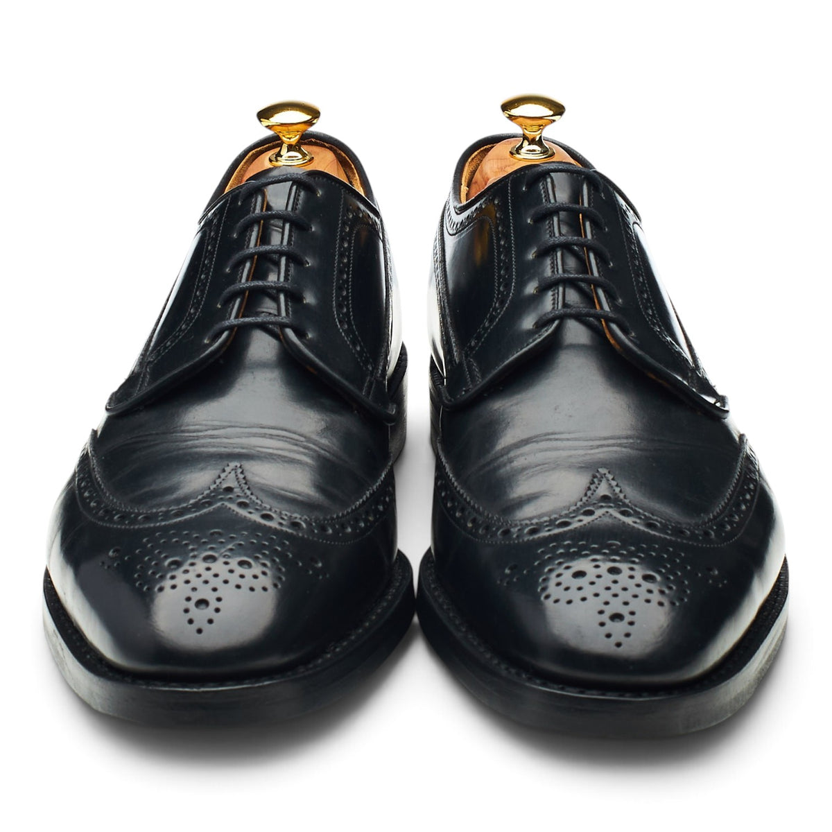 'Grafton' Black Leather Derby Brogues UK 11.5 G
