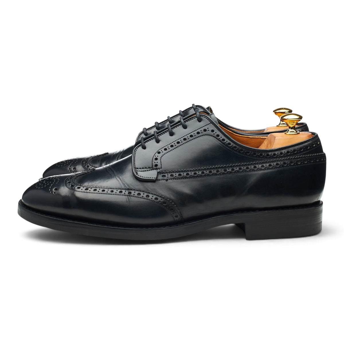 'Grafton' Black Leather Derby Brogues UK 11.5 G