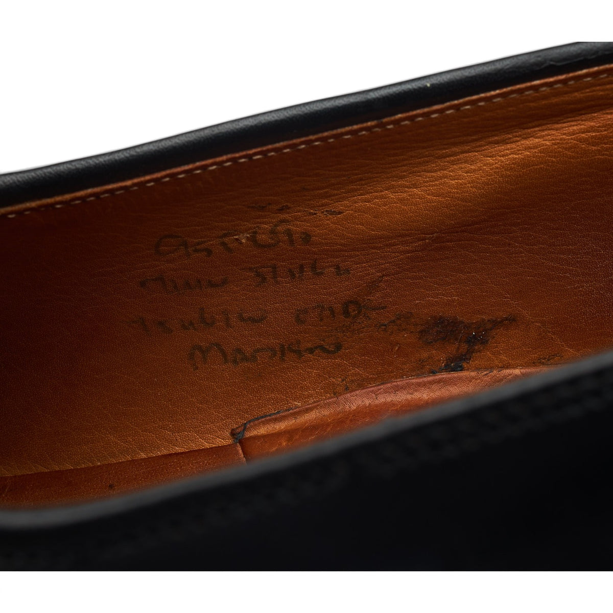 'Madison' Black Leather Tassel Loafers UK 9.5 F