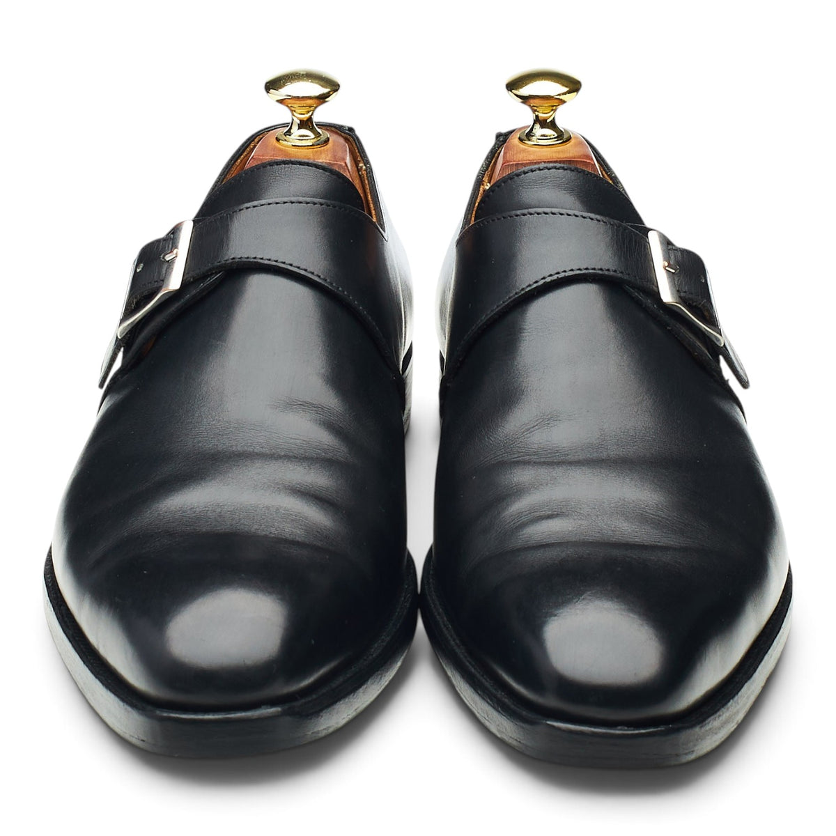 'Monkton' Black Leather Monk Strap UK 7 E