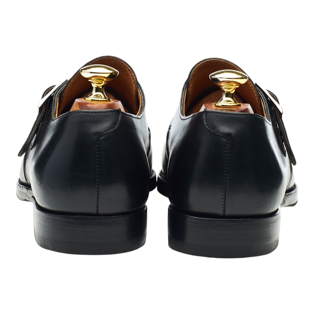 'Monkton' Black Leather Monk Strap UK 7 E