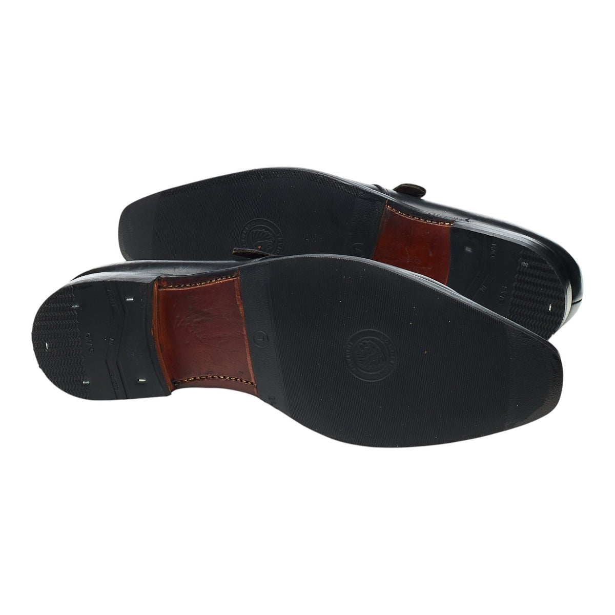 'Monkton' Black Leather Monk Strap UK 7 E
