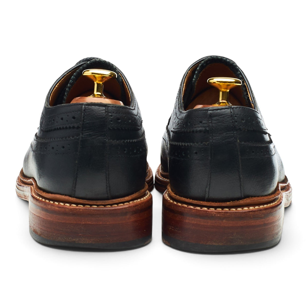 'Sid' Black Grain Leather Derby Brogues UK 7 G