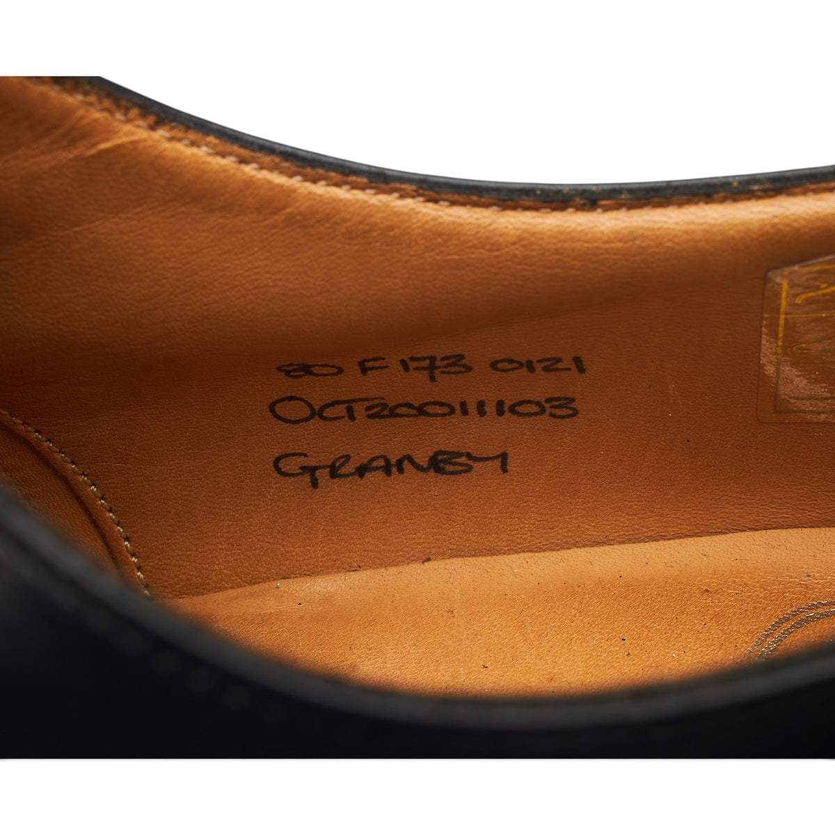 'Granby' Black Leather Oxford Brogues UK 8 F