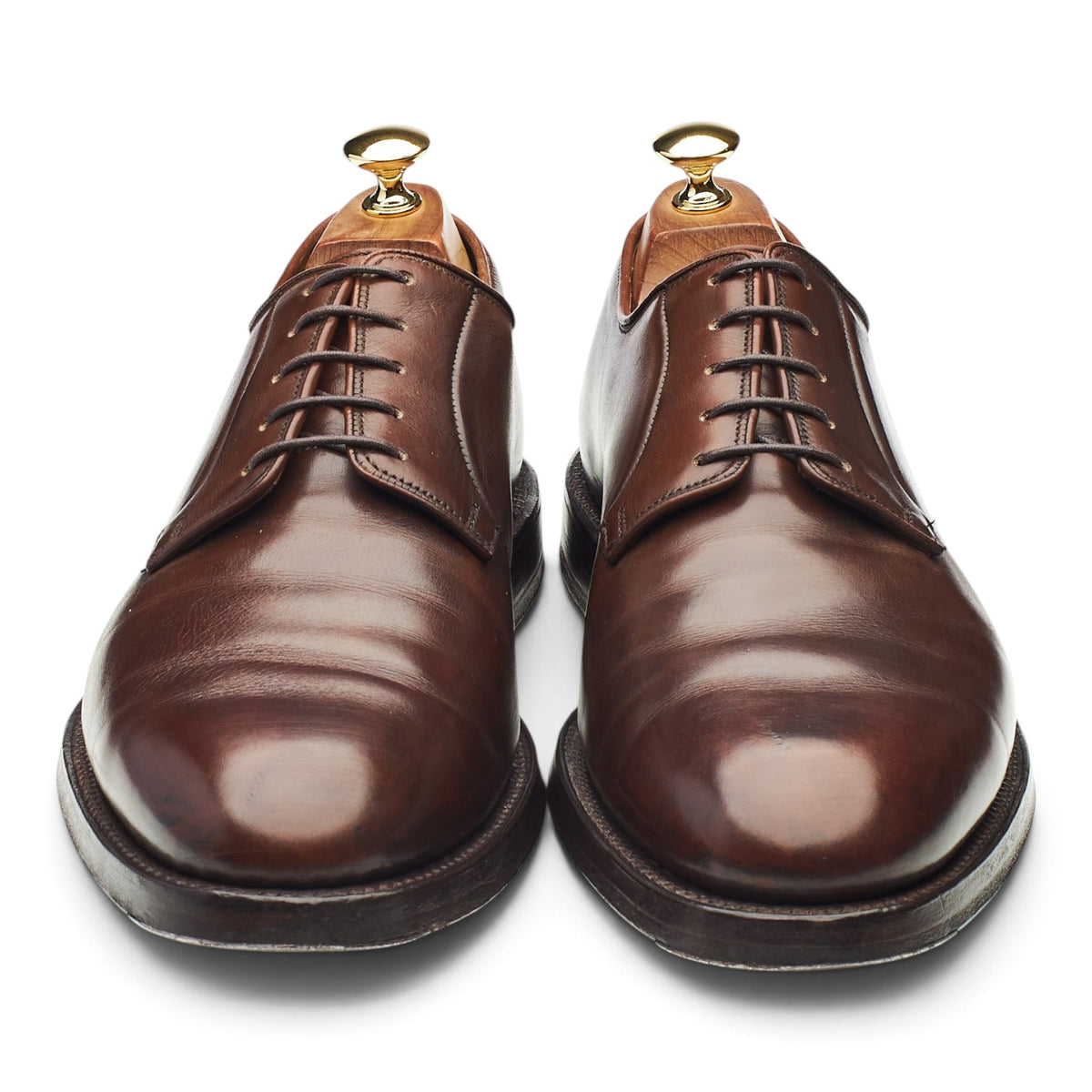 'Lanark 3' Dark Brown Leather Derby UK 9.5 E