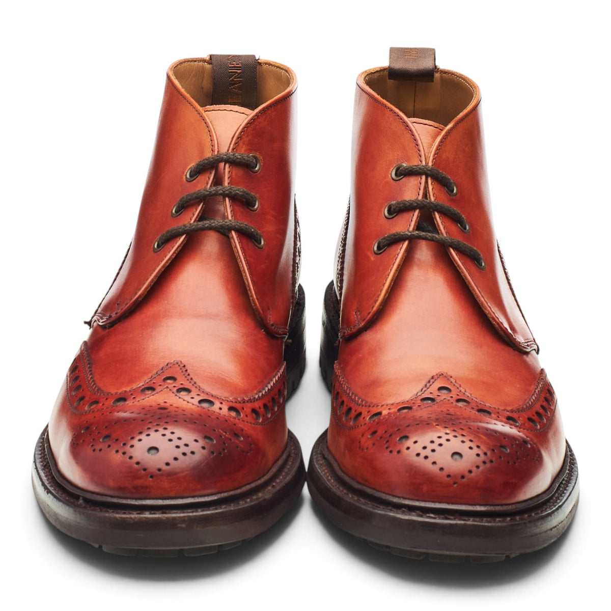 'Adur' Tan Brown Leather Brogues Boots UK 9 F