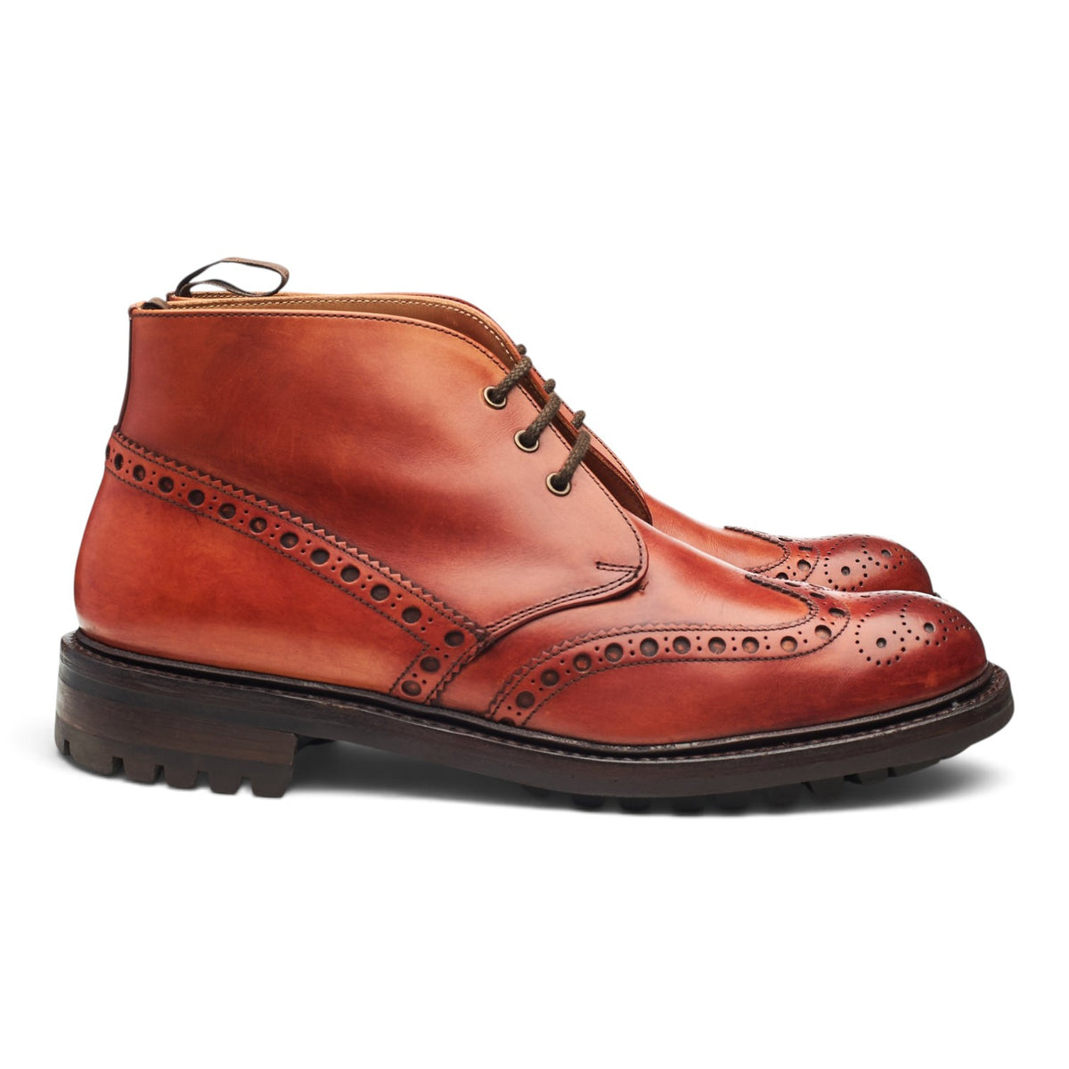 'Adur' Tan Brown Leather Brogues Boots UK 9 F