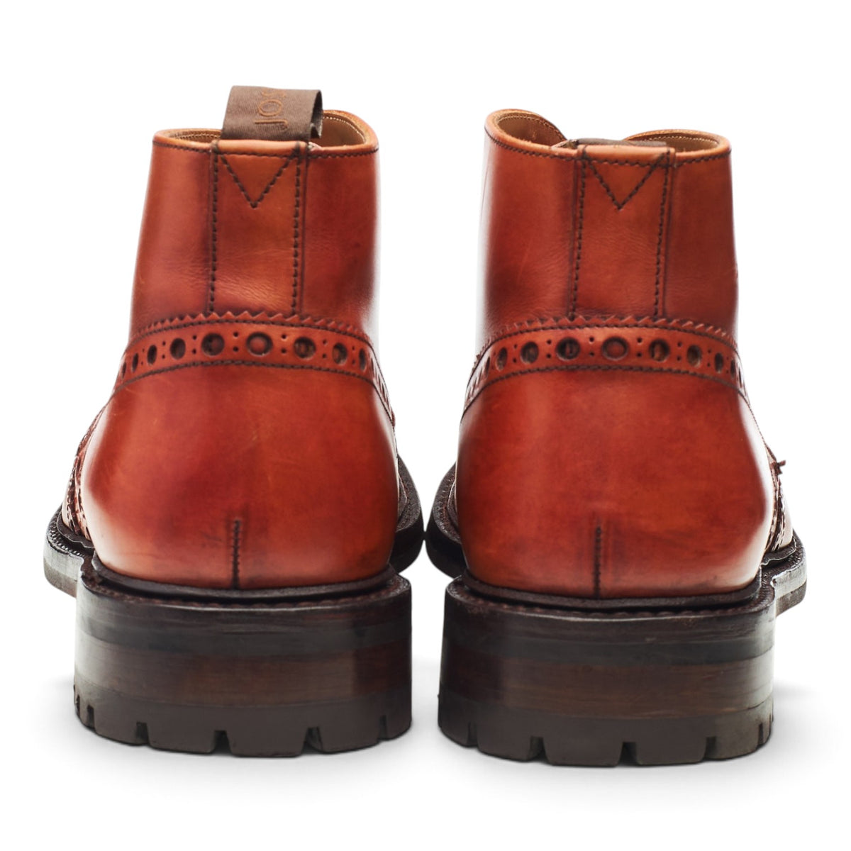 'Adur' Tan Brown Leather Brogues Boots UK 9 F