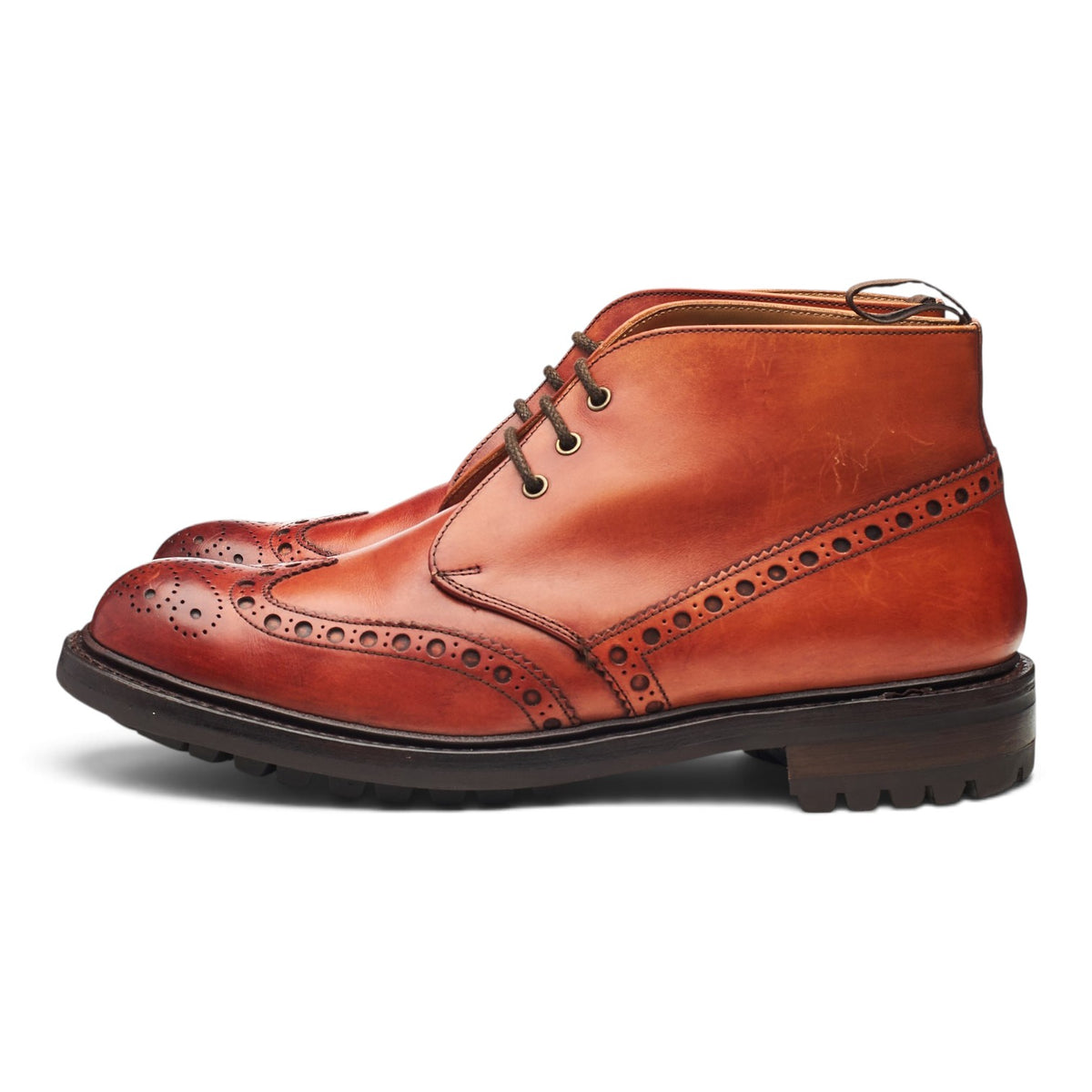 'Adur' Tan Brown Leather Brogues Boots UK 9 F