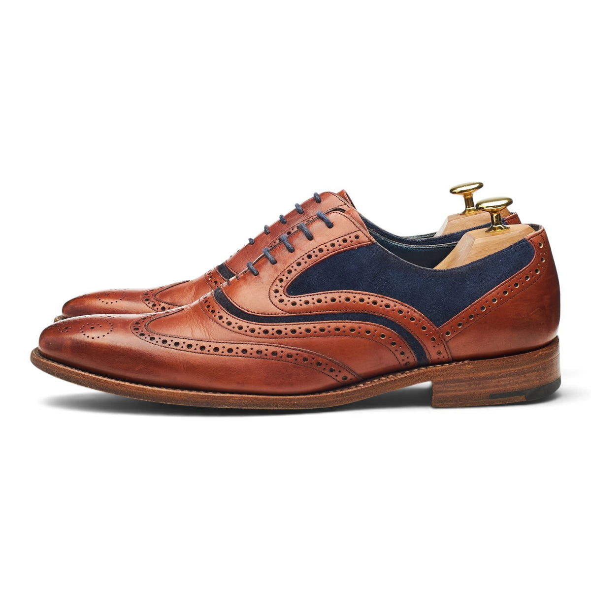 'McClean' Tan Brown Leather Oxford Brogues UK 8.5 F