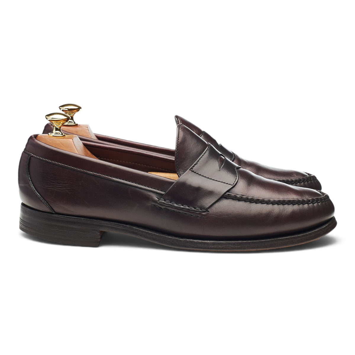 'Paxton' Burgundy Leather Loafers UK 9 US 10 E