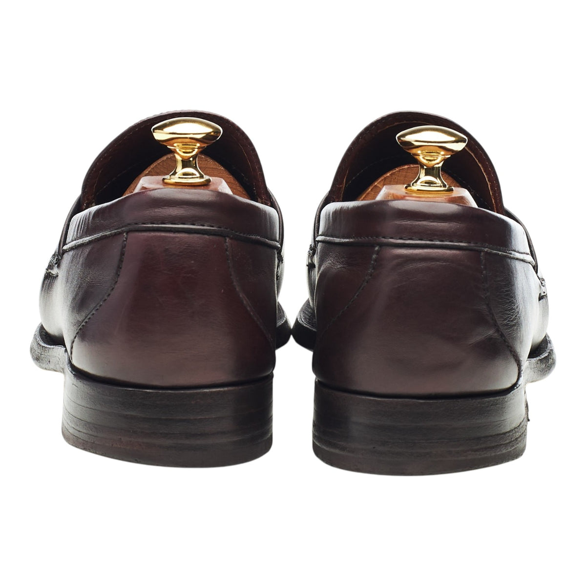 'Paxton' Burgundy Leather Loafers UK 9 US 10 E