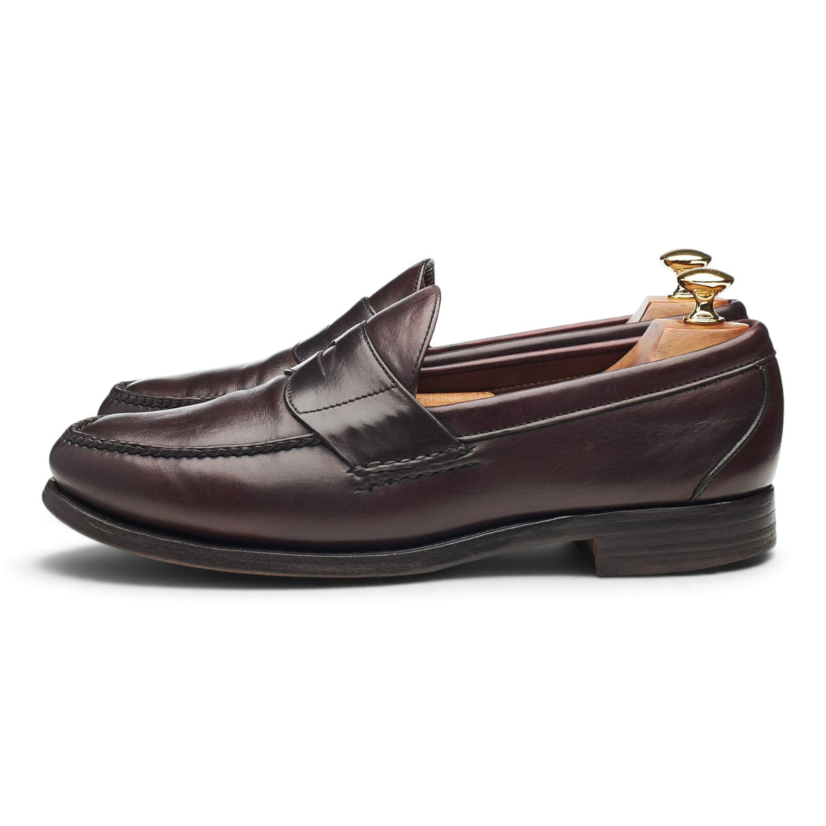 'Paxton' Burgundy Leather Loafers UK 9 US 10 E