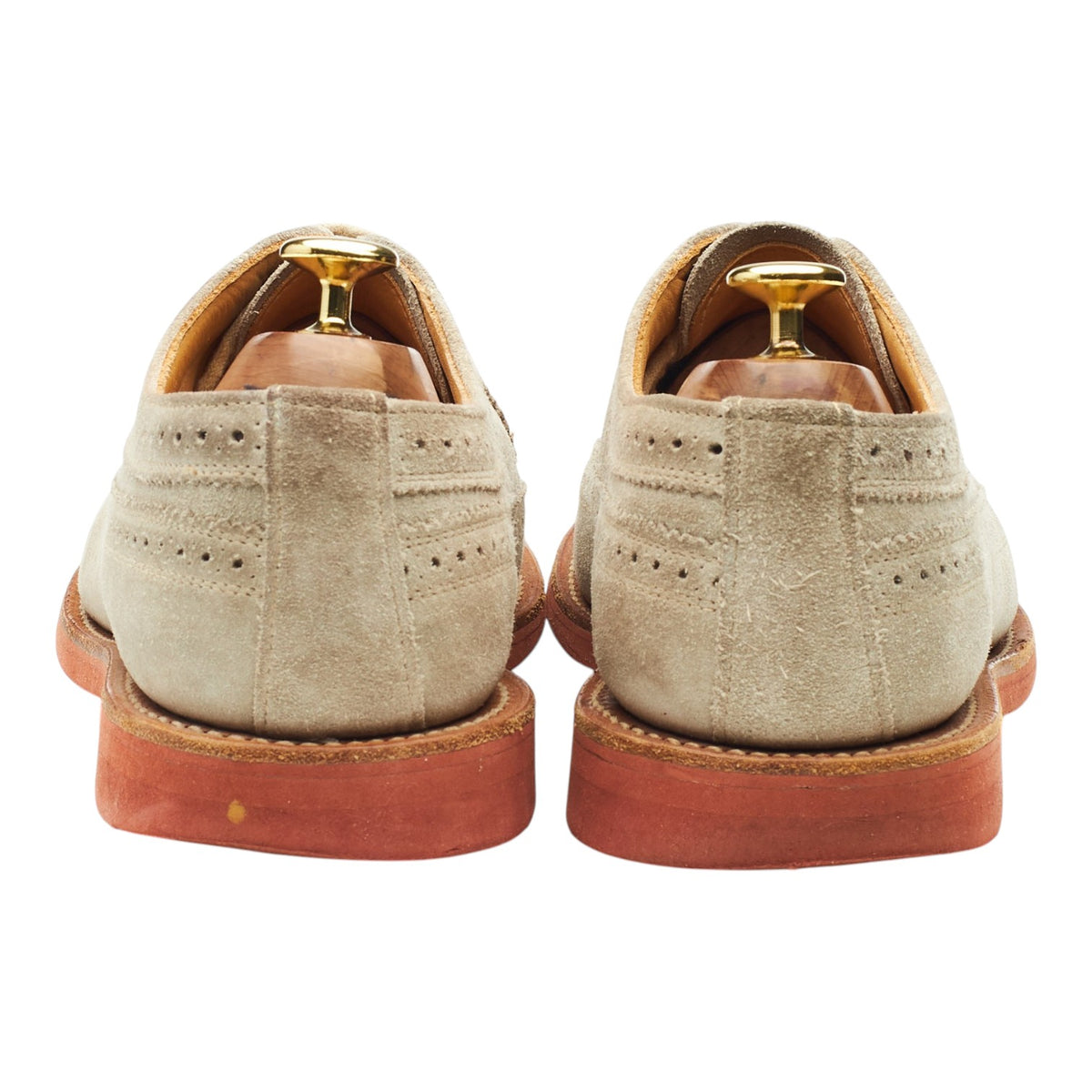 Mark McNairy Beige Suede Derby Brogues UK 8.5