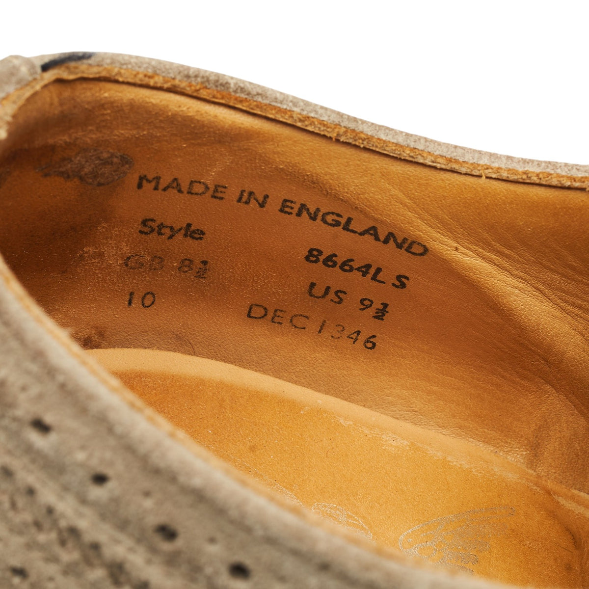 Mark McNairy Beige Suede Derby Brogues UK 8.5
