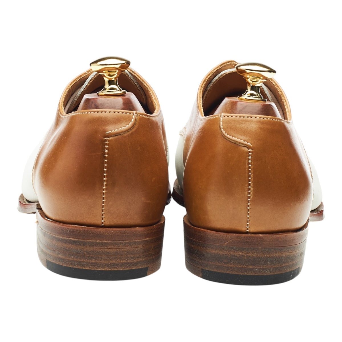 Tan Brown Leather / White Nubuck Derby UK 9 EE