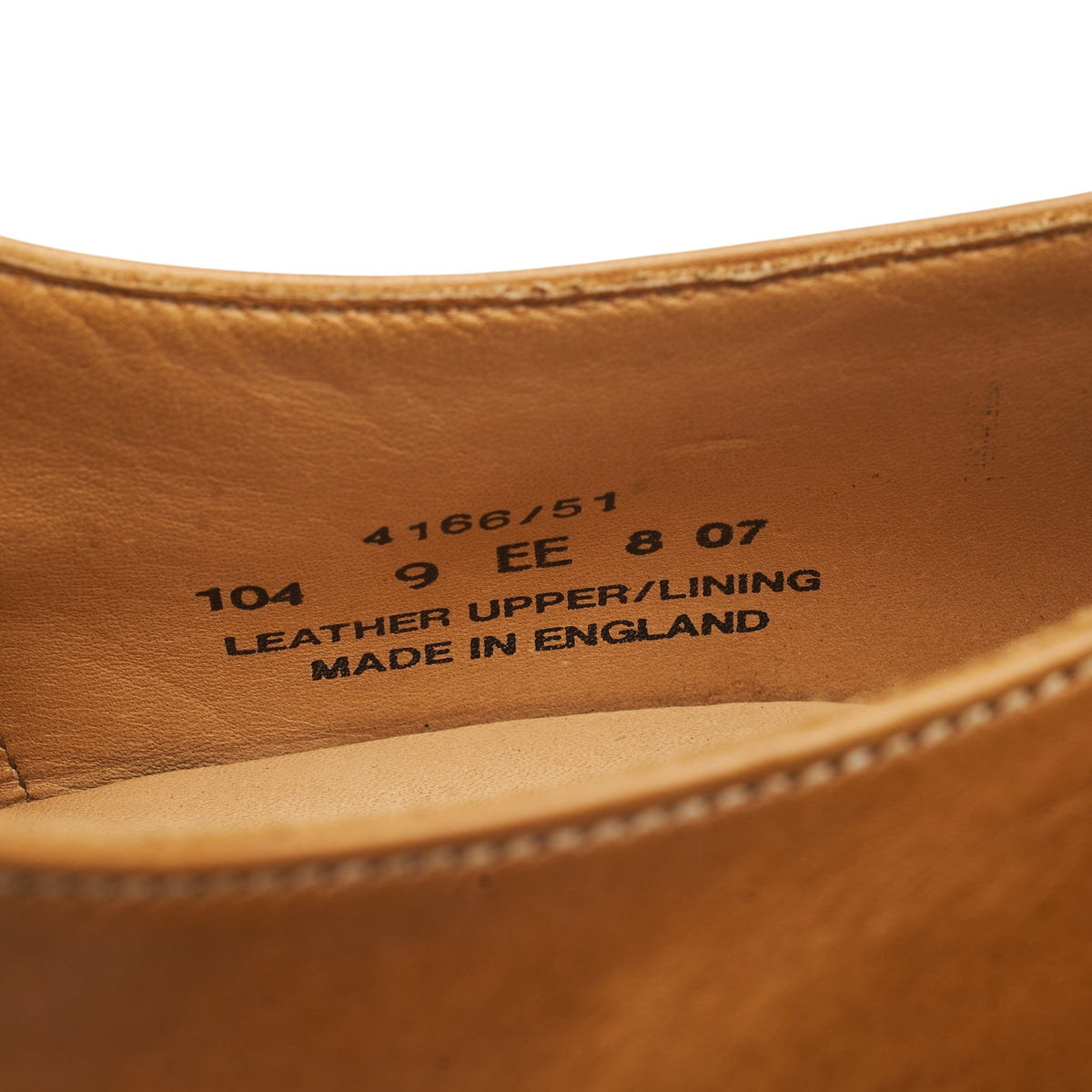 Tan Brown Leather / White Nubuck Derby UK 9 EE