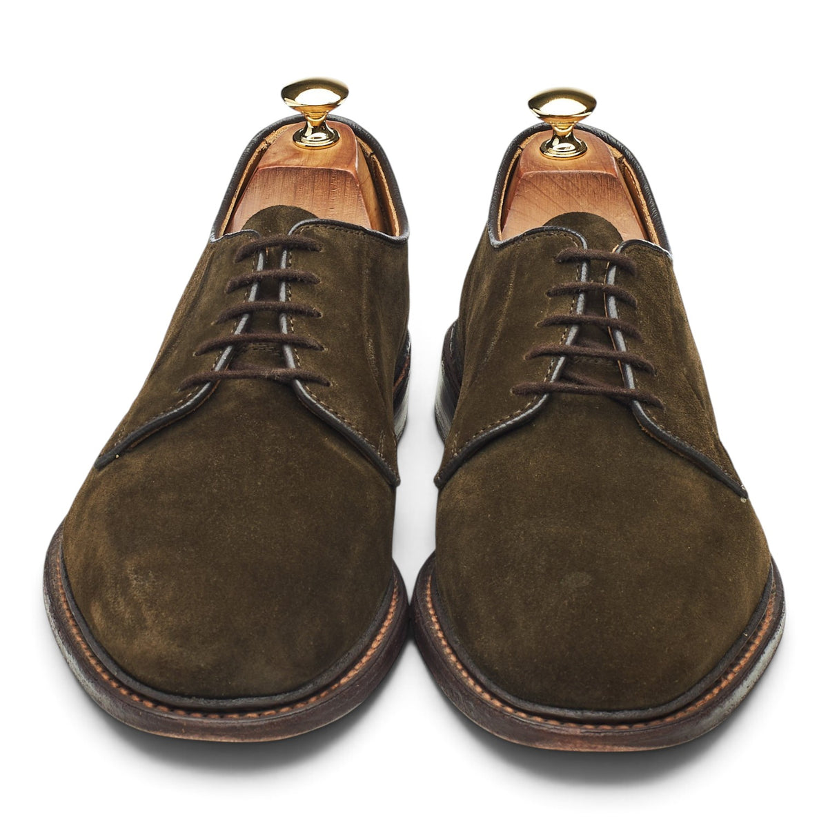 'Robert' Dark Green Suede Derby UK 9