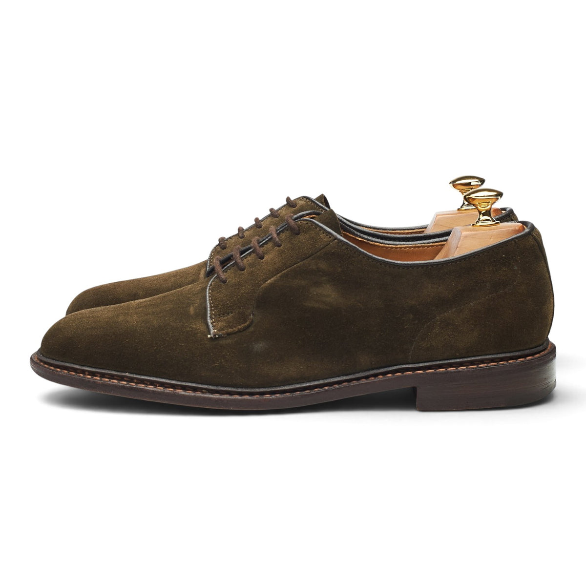 'Robert' Dark Green Suede Derby UK 9