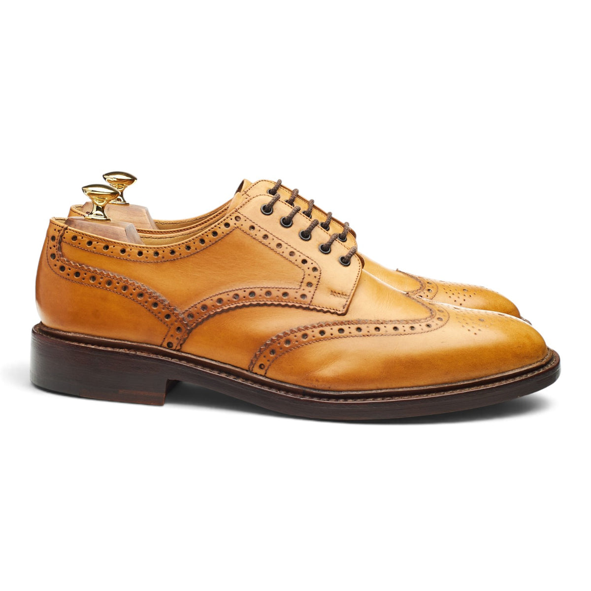 1880 'Chester 2' Tan Brown Derby Brogues UK 10 F