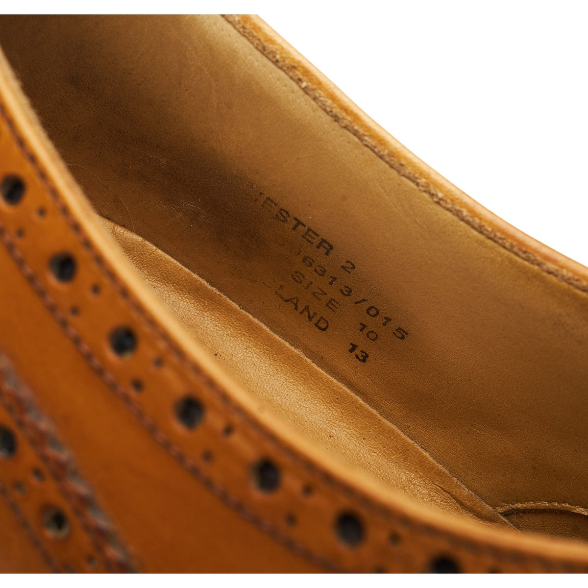 1880 'Chester 2' Tan Brown Derby Brogues UK 10 F