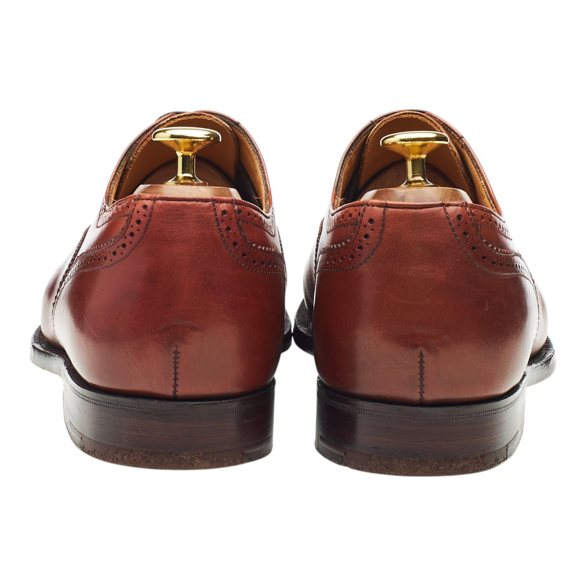 'Chatham 2' Tan Brown Leather Oxford Semi Brogues UK 8.5 EE